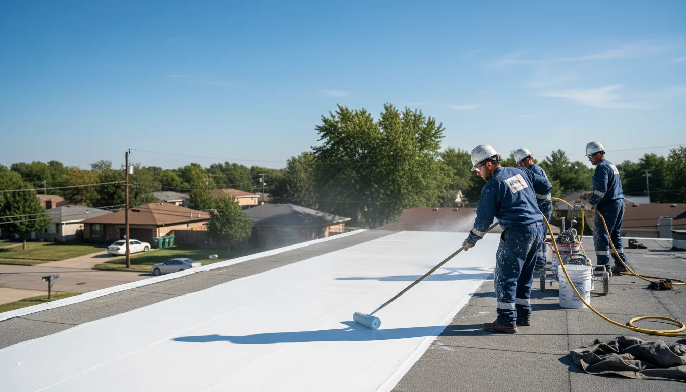 Commercial roof coating in Almyra, AR near me